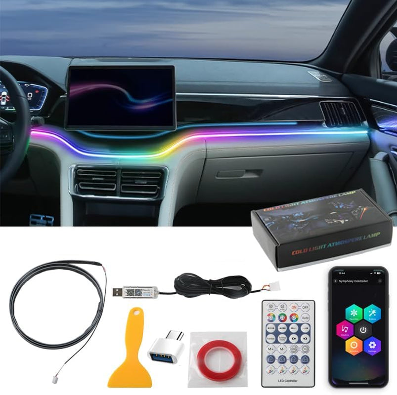 LED Coche Interior, Luces Interior Puerto USB 5V, Controladas Por Aplicación Para Escenas Del Automóvil Y 20 Millones De Colores