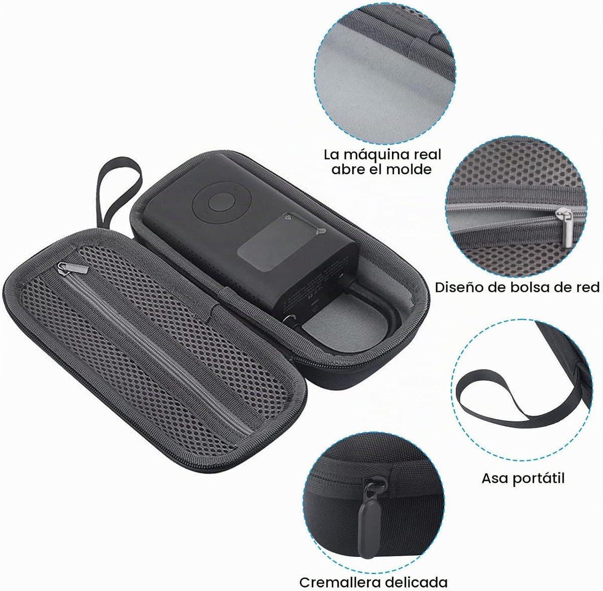 Funda Dura De Bolsillo: Carcasa Rígida Para Xiaomi Portátil Compresor De Aire 1S, Mini Compresor Móvil Bomba De Aire Eléctrica Bolsa De Batería Estuche (Solo Bolsa)