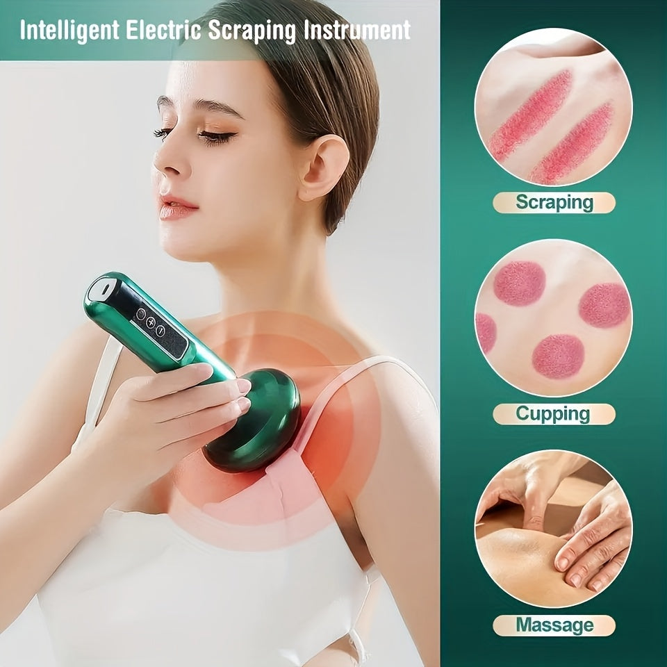 Herramienta de masaje Gua Sha recargable por USB de 6 velocidades