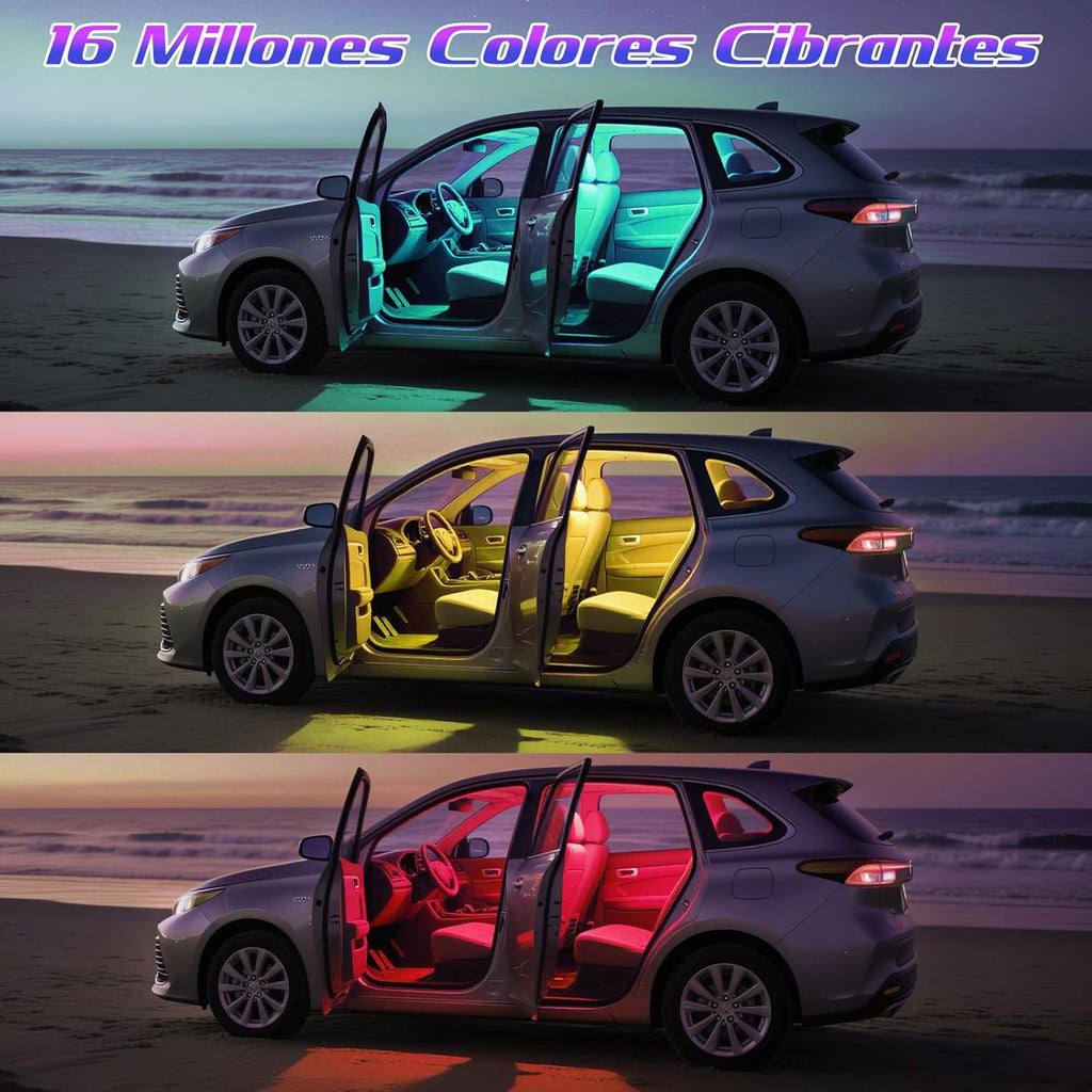 Winzwon - Iluminación Interior Para Coche, Lámpara LED, Accesorio Para Coche, Regalo Para Hombre, Mamá, Regalo Para Fiestas De Grand Mere Y Mujeres, Para Control De Aplicaciones