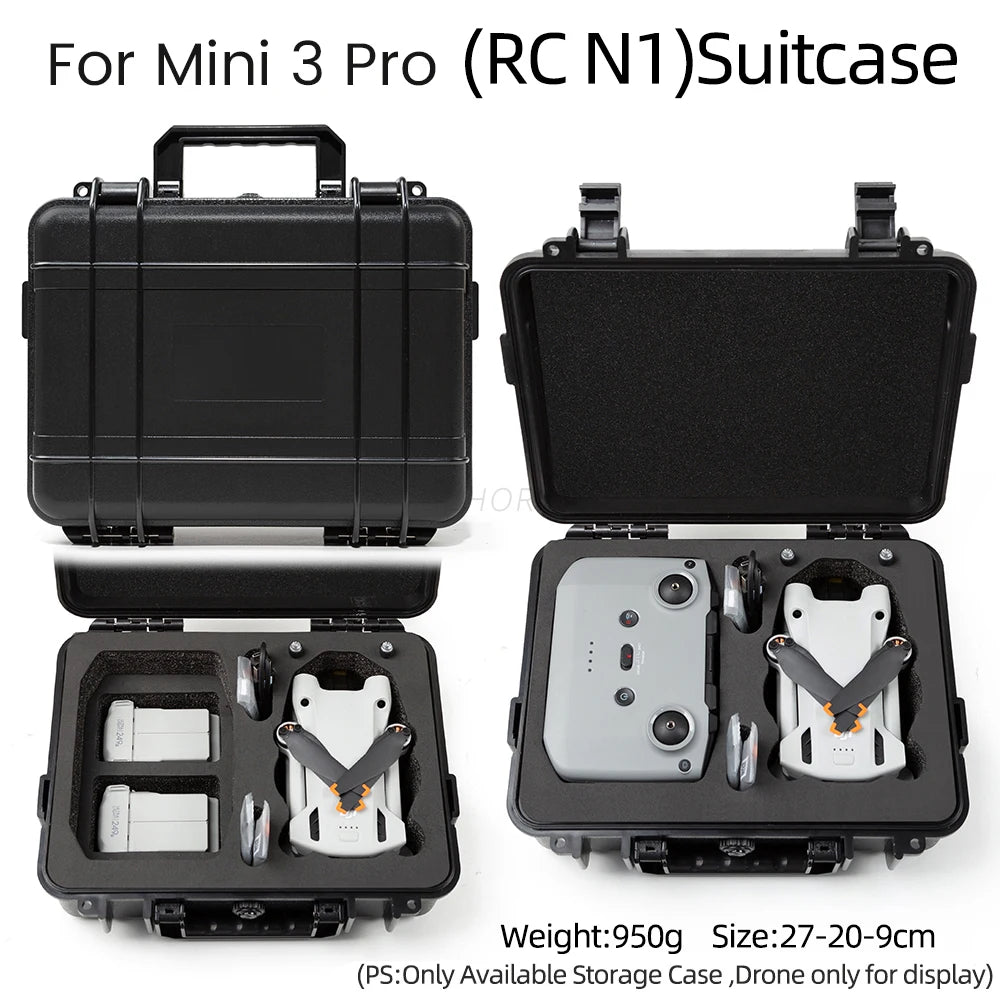 Storage Case for  Mini 4/3/3 Pro/Mini 2 2 SE Portable Suitcase Hard Case Explosion-Proof Box for  RC/RC 2/N2/N1Control