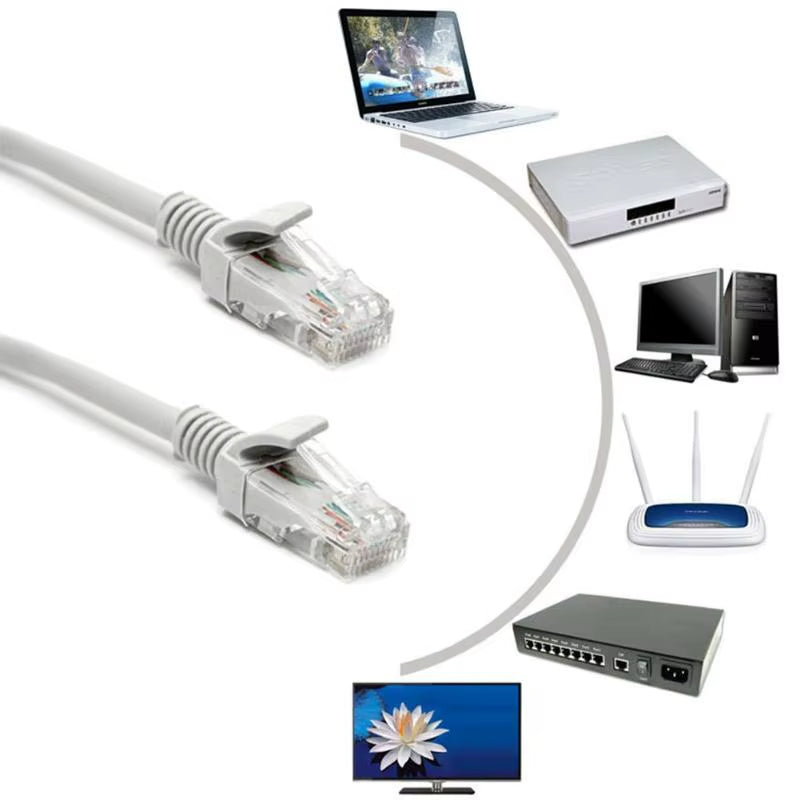 Cat5E Ethernet Cable RJ45 Ethernet Network LAN Cable High Speed Router Computer Cables for PC Router Laptop 1/1.5/2/3/5/10M/15M