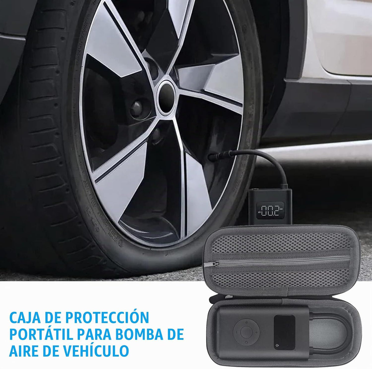 Funda Dura De Bolsillo: Carcasa Rígida Para Xiaomi Portátil Compresor De Aire 1S, Mini Compresor Móvil Bomba De Aire Eléctrica Bolsa De Batería Estuche (Solo Bolsa)