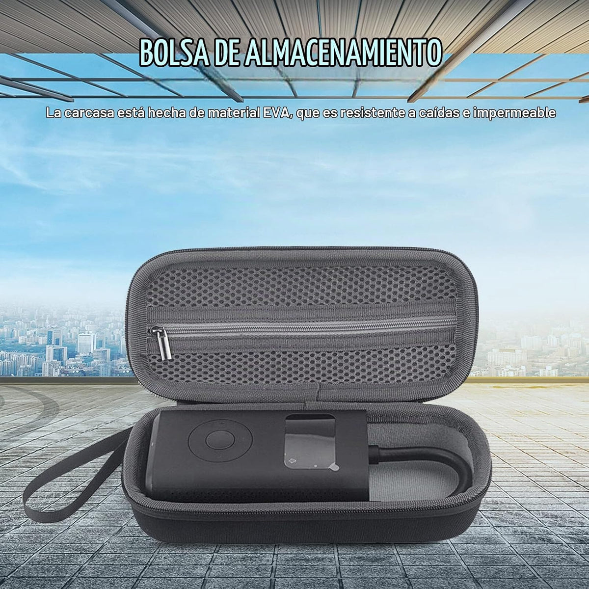 Funda Dura De Bolsillo: Carcasa Rígida Para Xiaomi Portátil Compresor De Aire 1S, Mini Compresor Móvil Bomba De Aire Eléctrica Bolsa De Batería Estuche (Solo Bolsa)