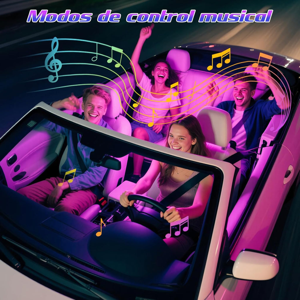 Winzwon - Iluminación Interior Para Coche, Lámpara LED, Accesorio Para Coche, Regalo Para Hombre, Mamá, Regalo Para Fiestas De Grand Mere Y Mujeres, Para Control De Aplicaciones