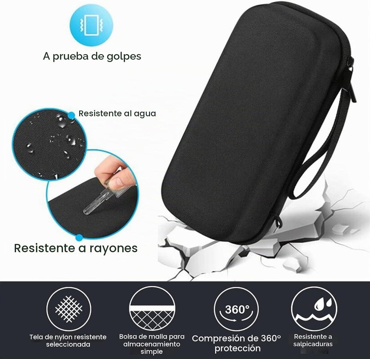 Funda Dura De Bolsillo: Carcasa Rígida Para Xiaomi Portátil Compresor De Aire 1S, Mini Compresor Móvil Bomba De Aire Eléctrica Bolsa De Batería Estuche (Solo Bolsa)