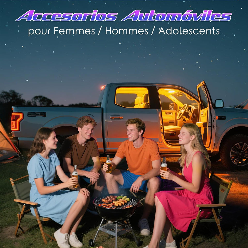 Winzwon - Iluminación Interior Para Coche, Lámpara LED, Accesorio Para Coche, Regalo Para Hombre, Mamá, Regalo Para Fiestas De Grand Mere Y Mujeres, Para Control De Aplicaciones