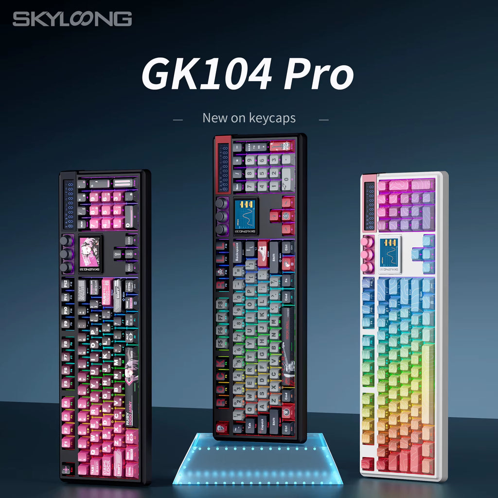 SKYLOONG GK104 Pro Wireless Mechanical Keyboard 100% Custom Keyboard Hot-Swapp Low-Noise Switch for PC Gamer Office Accessories