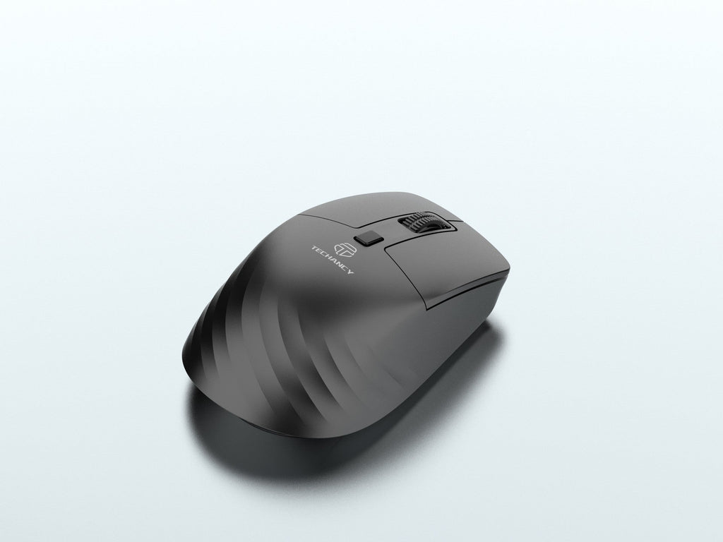 Ratón Inalámbrico Techancy 2.4G TJ6124 con Receptor USB, Plug and Play, Botones Silenciosos, DPI 800/1200/1600, Negro