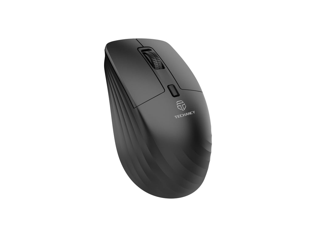 Ratón Inalámbrico Techancy 2.4G TJ6124 con Receptor USB, Plug and Play, Botones Silenciosos, DPI 800/1200/1600, Negro